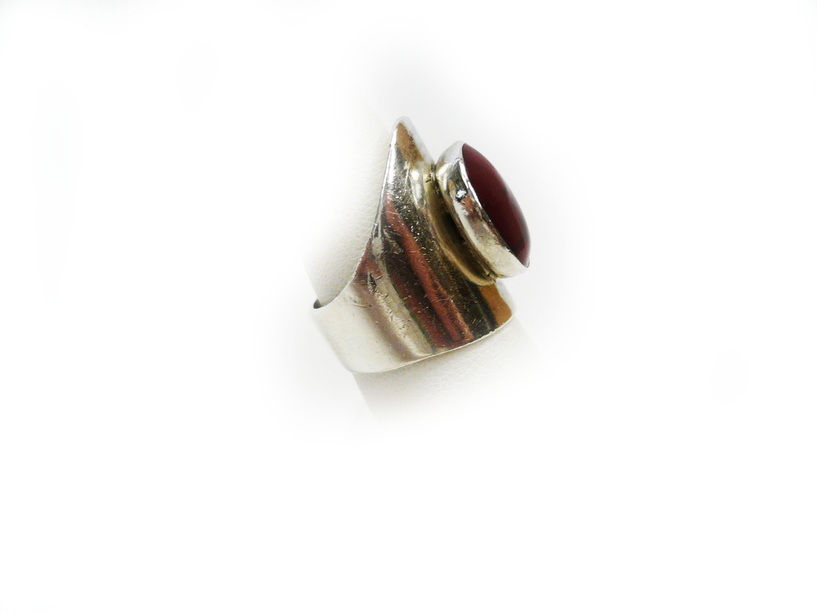 Made in Mexico Sterling Acrylic Center Fashion Ring Size 7 1/4