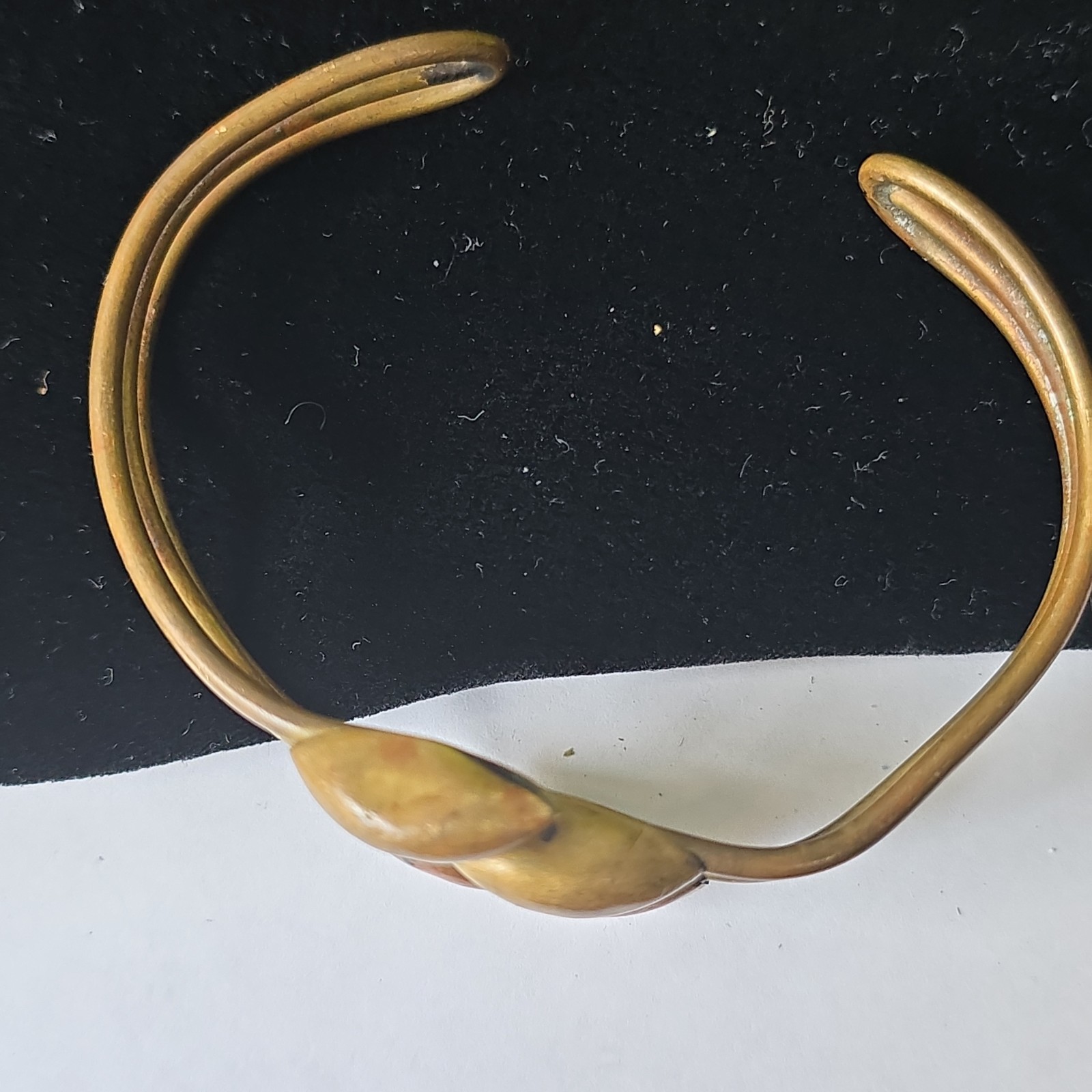 Antique Brass Copper Silver Metals Boho Cuff Bracelet 7″ Wrist