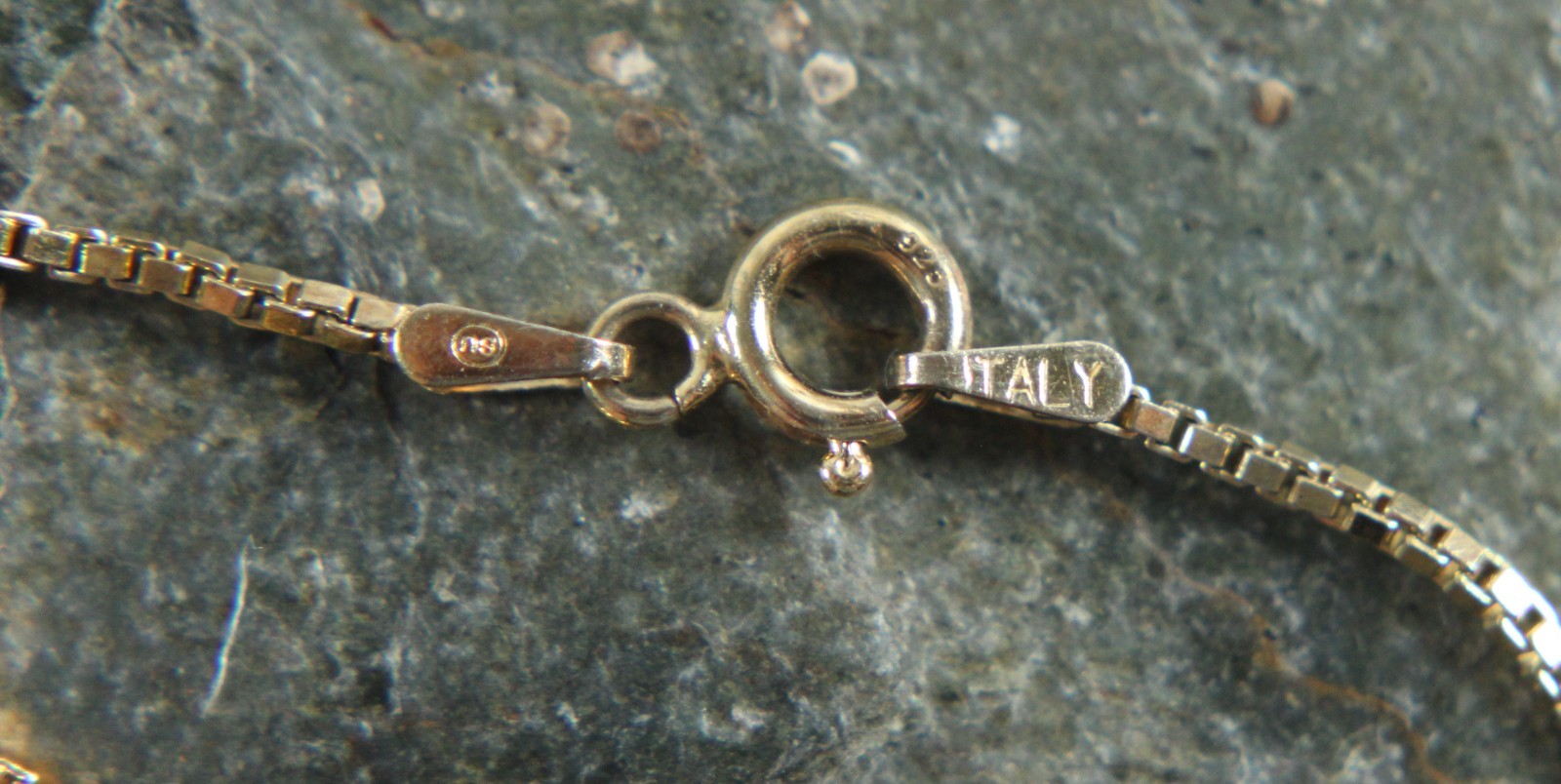 Vintage SU Matinee Box Chain Link Necklace 23.5 in. Sterling Silver Gold Vermeil