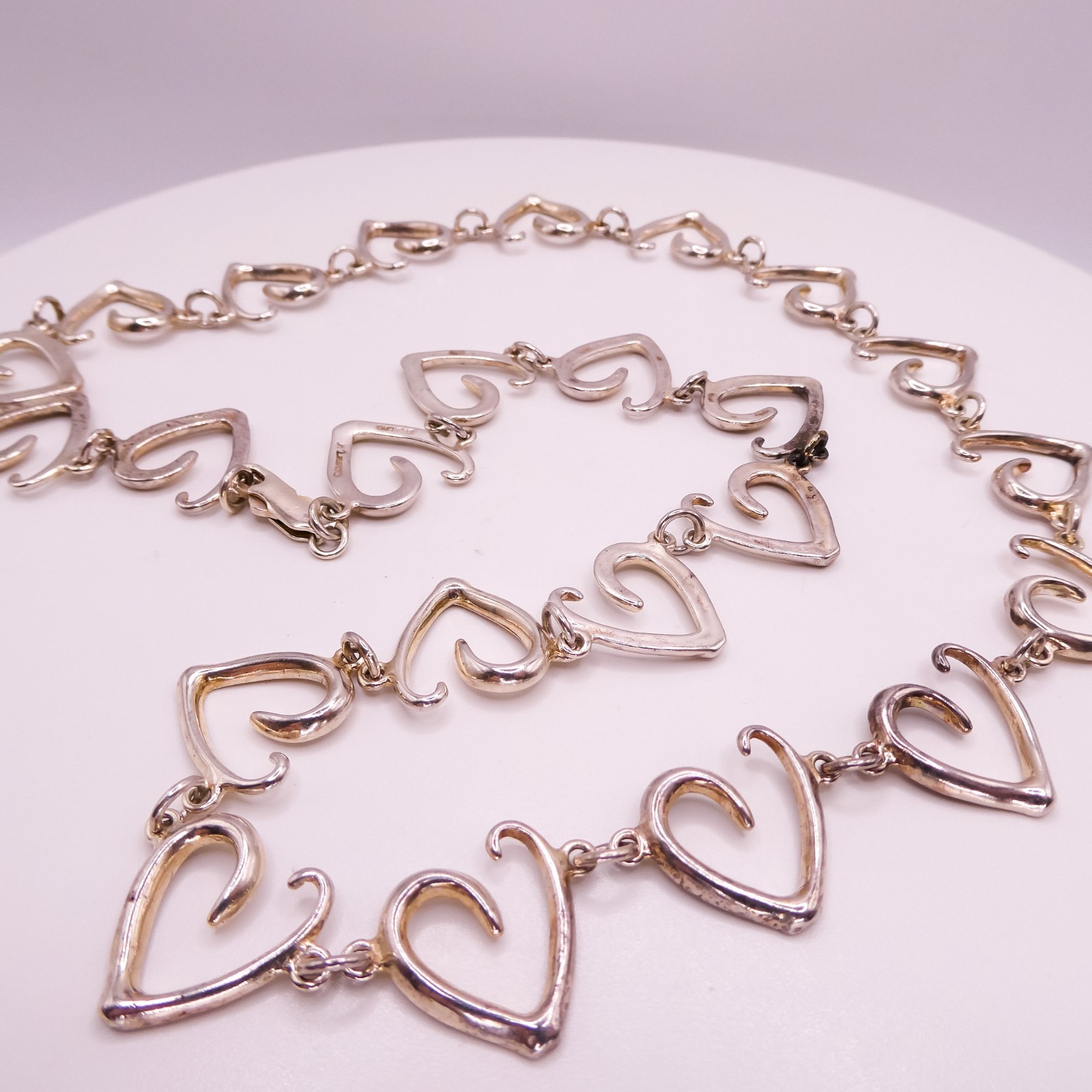 P Emerson Sterling Silver 925 Open Heart Station 23.5″ Women’s Necklace
