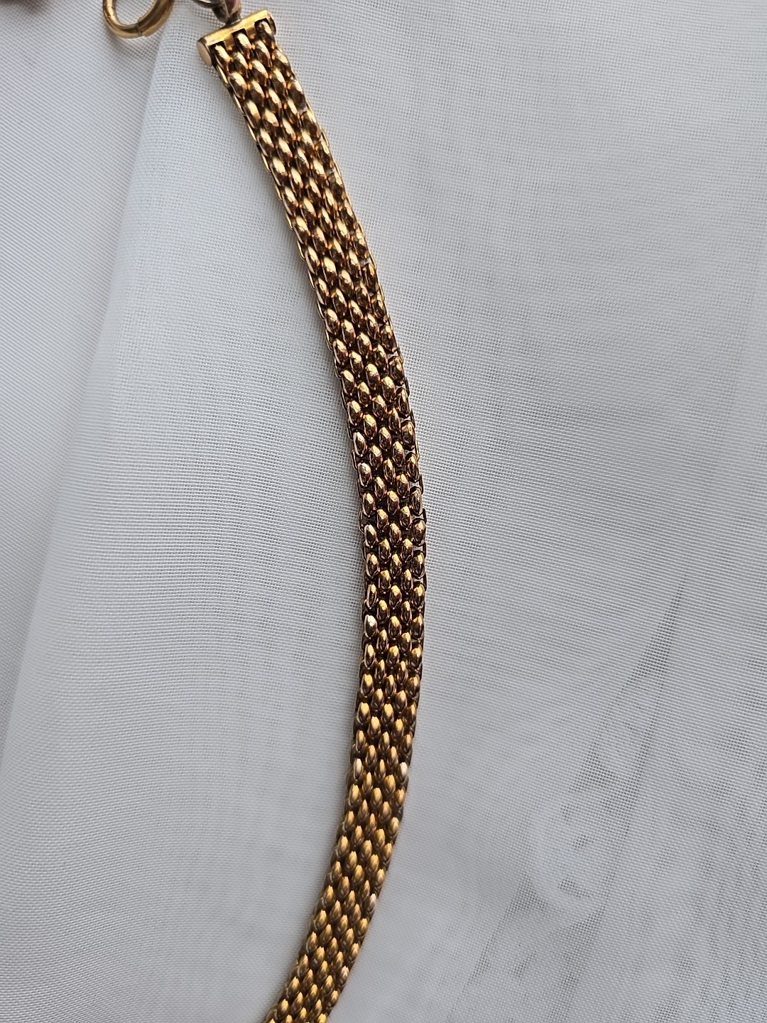 1/20 12k YELLOW GOLD FILLED POPCORN MESH CHAIN NECKLACE 19″