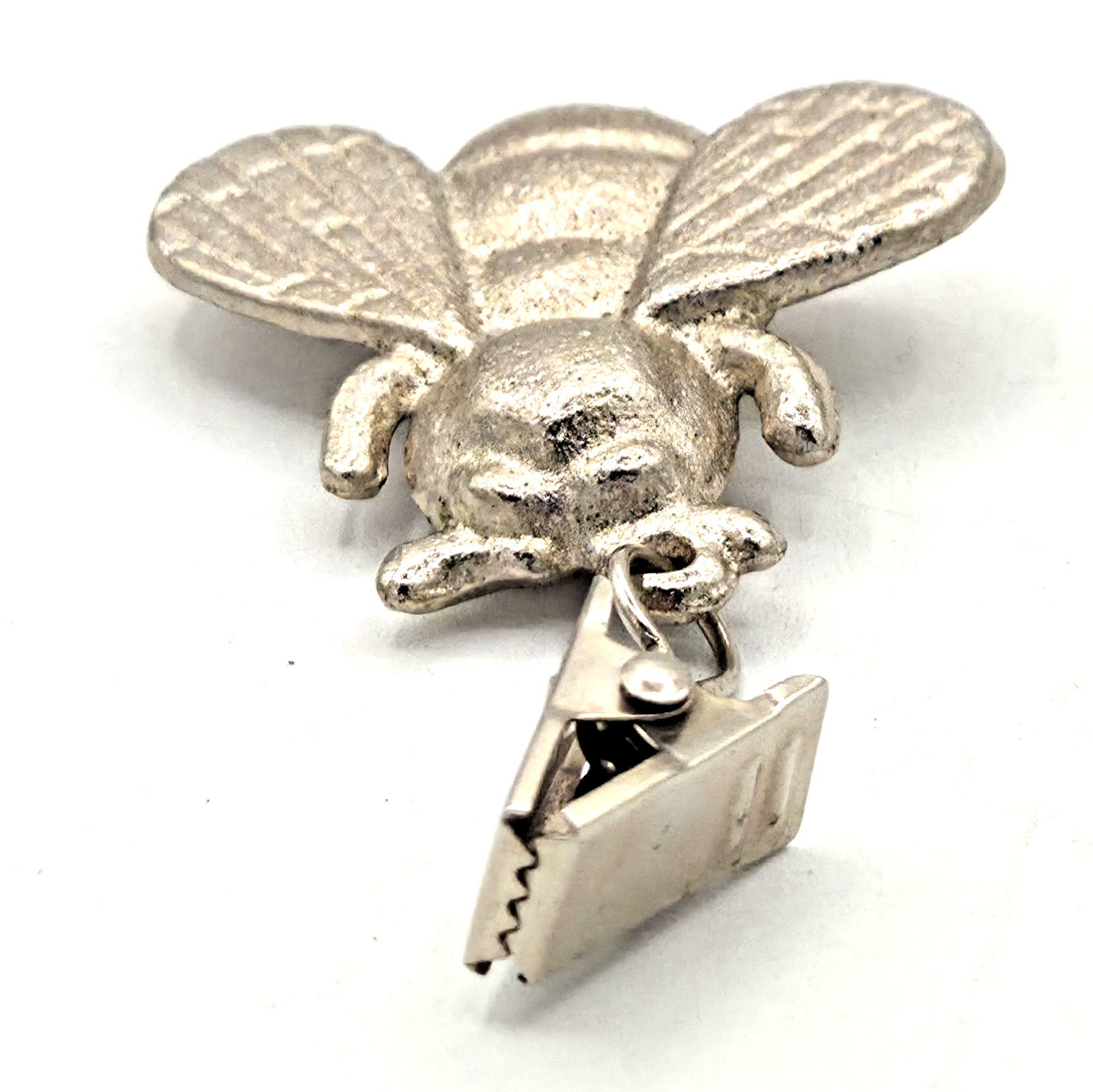 Vintage Tradewind Bay Pewter Bee 3D Tablecloth Weight Charm Brooch ⚡FREE SHIP⚡