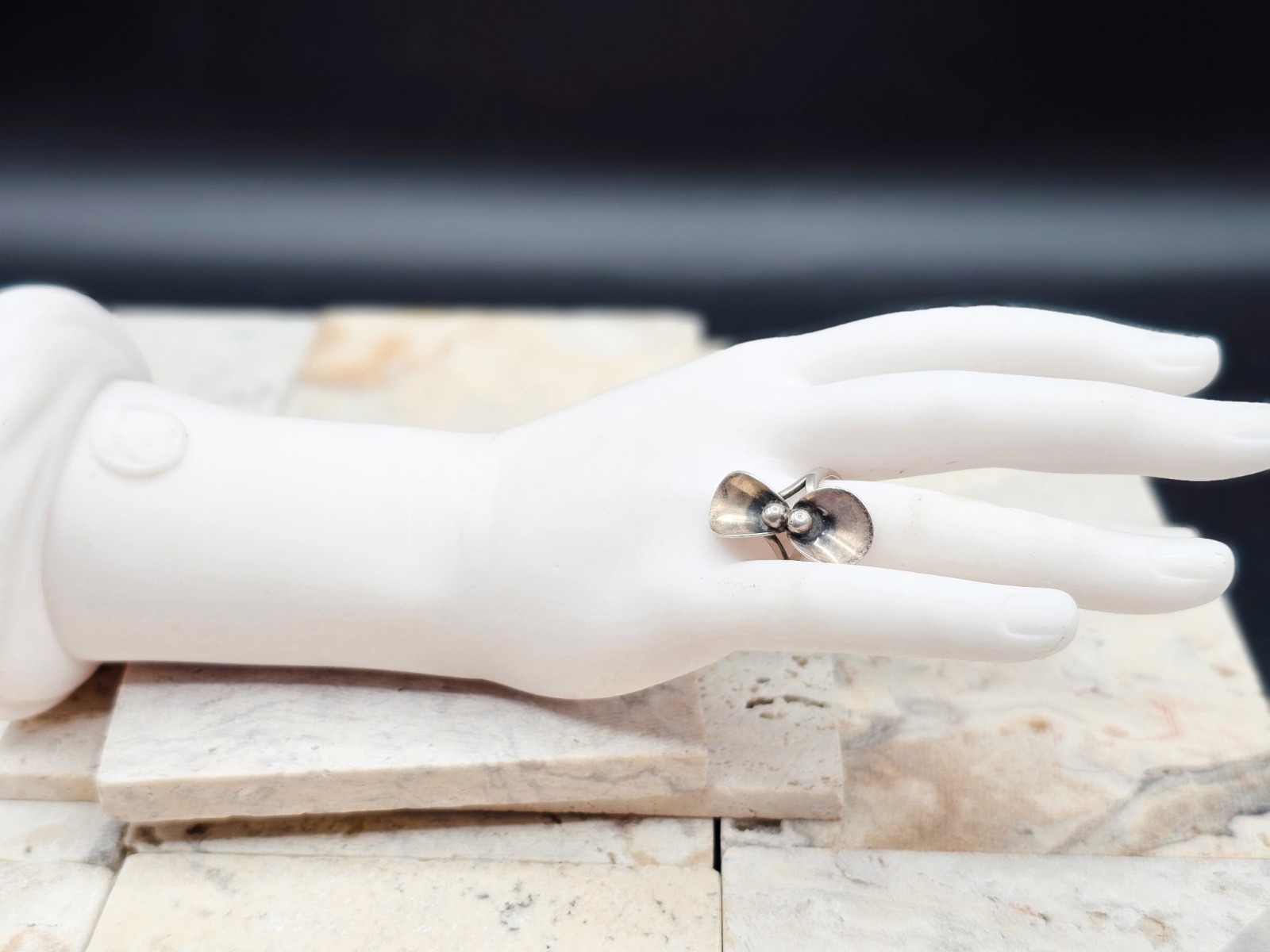 Vintage Sterling Silver Modernist Denmark N.E. FROM Ring – minimalism MCM