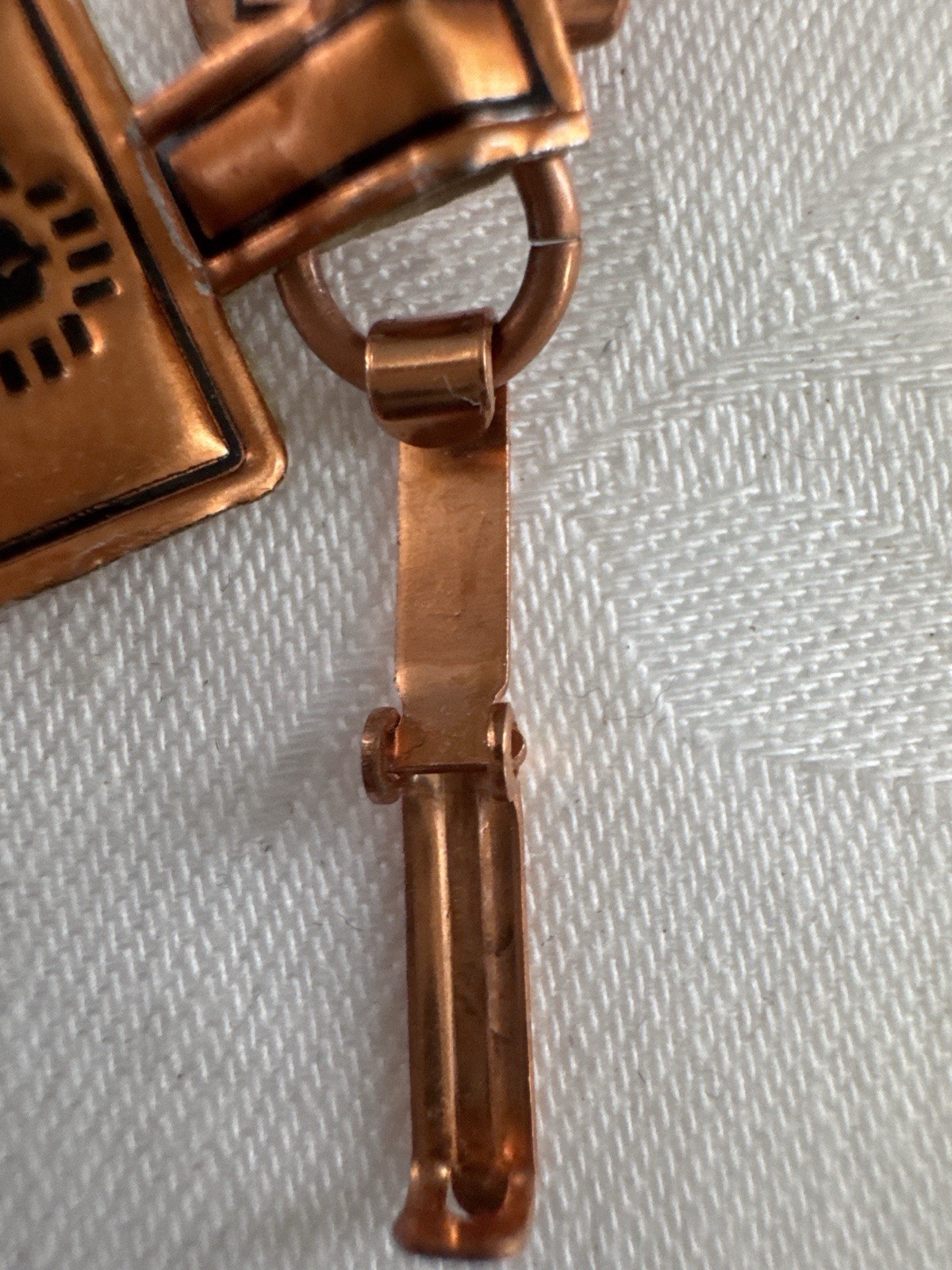Vintage Bell Trading Post Solid Copper Bracelet Southwestern Geometric 1950s-Tag