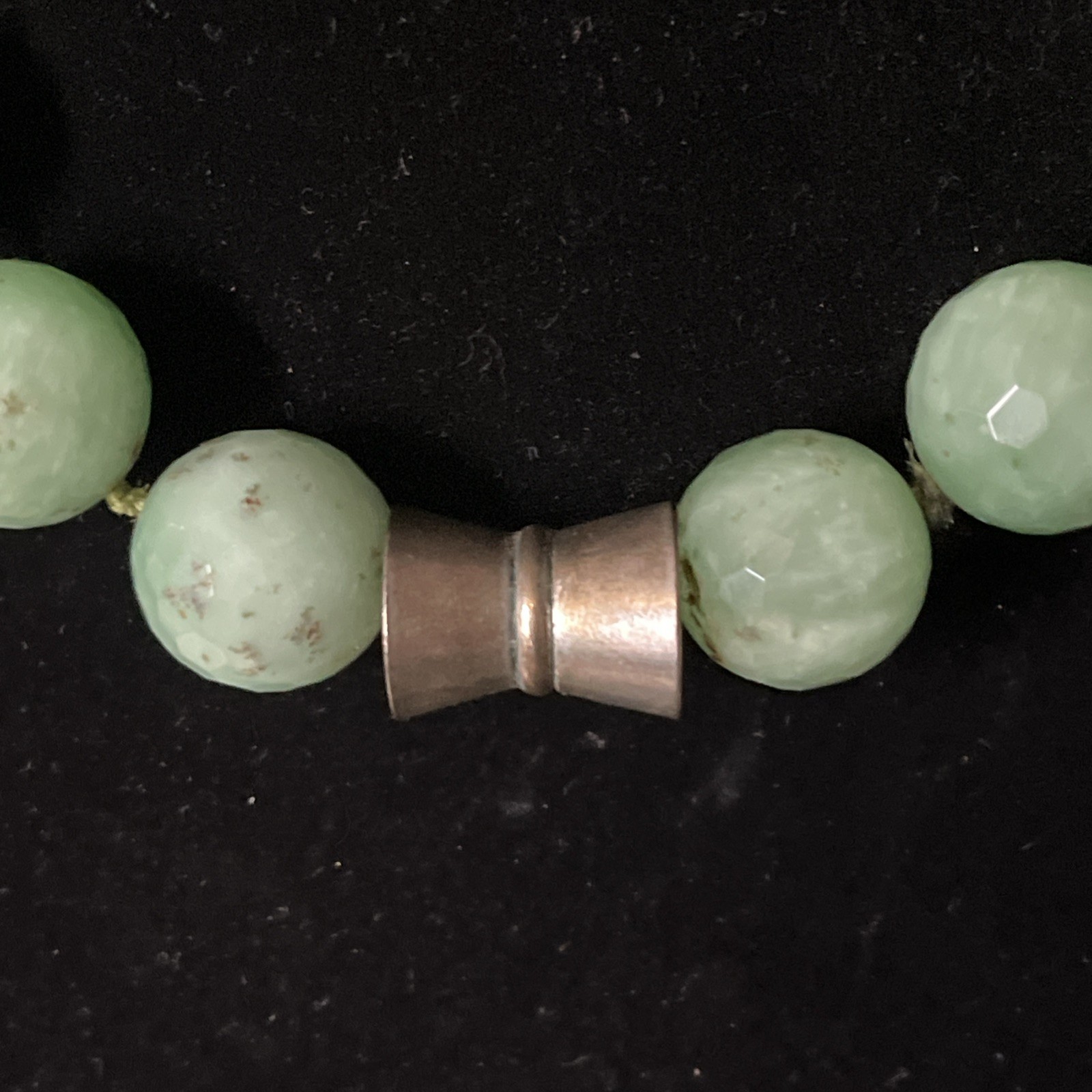 Vintage Estate Large Green Chrysoprase Beaded Necklace Bracelet Earrings Set