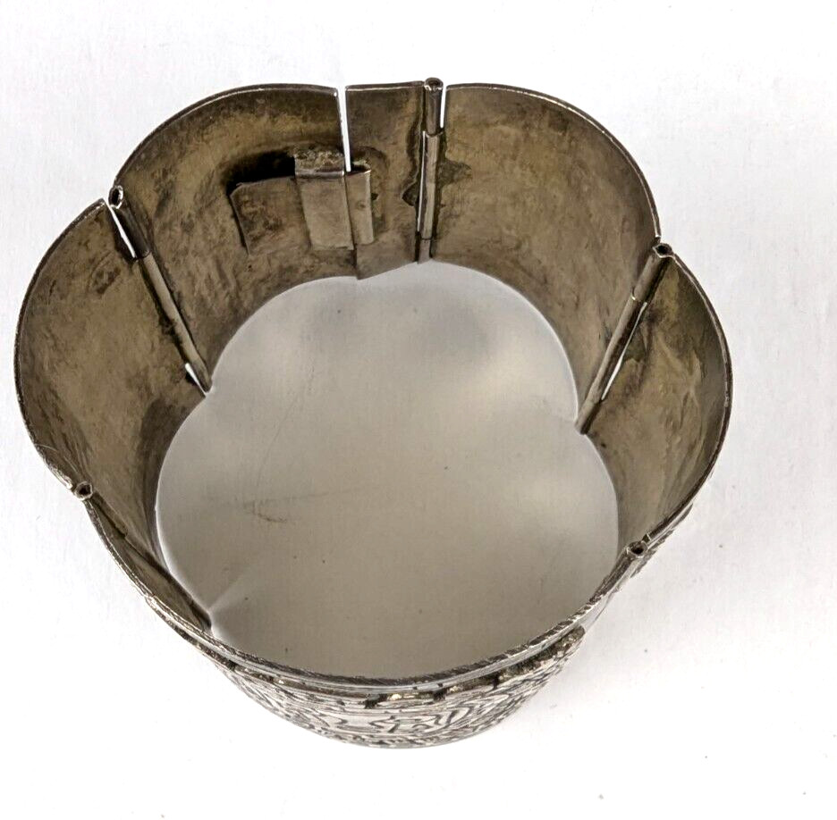 Massive Vintage PERU 925 Sterling Silver 2.25″ Extra Wide 7″ Bracelet 76 grams