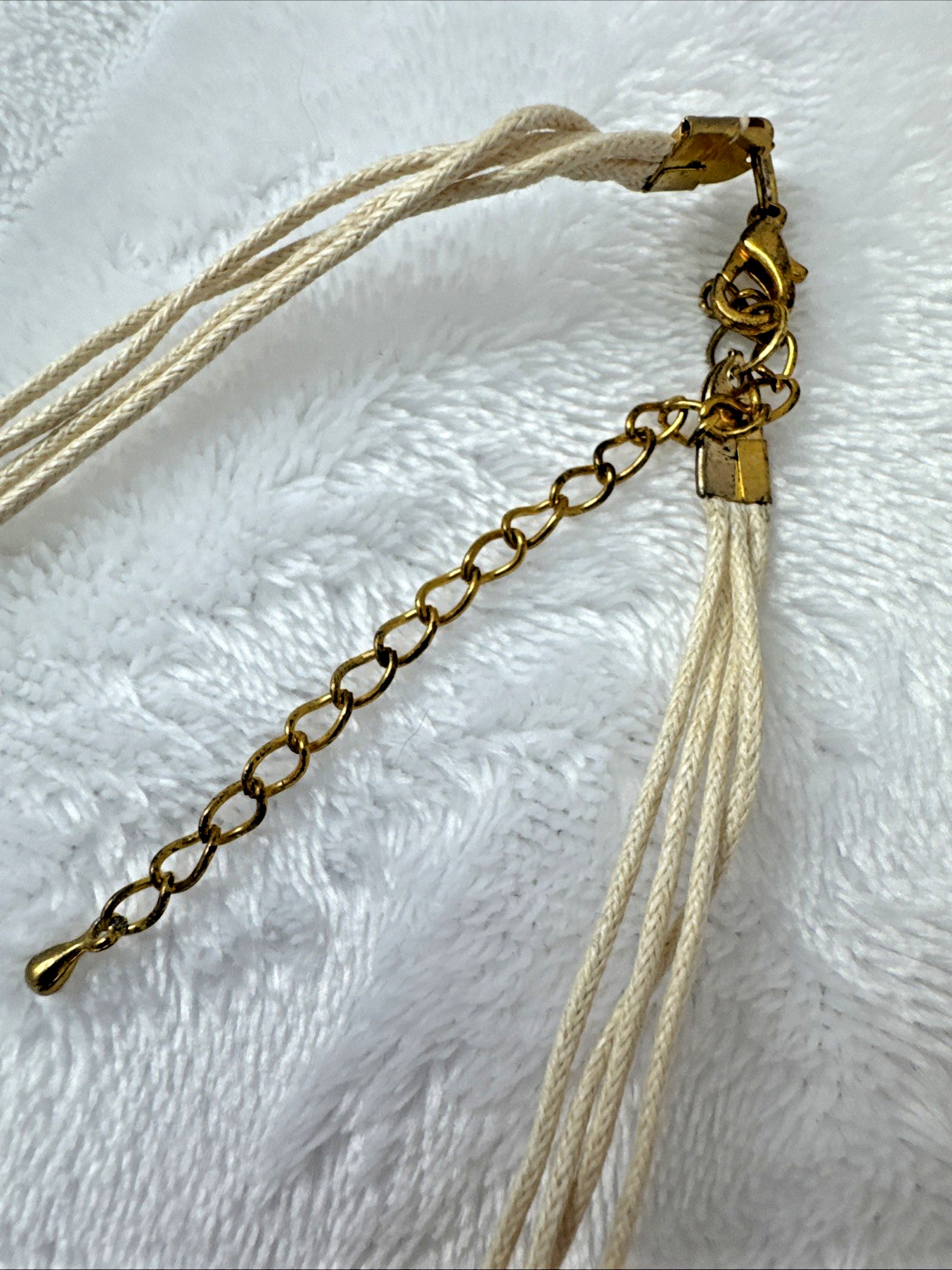 Gorgeous Waterfall statement polished shell pink pearly necklace gold abalone