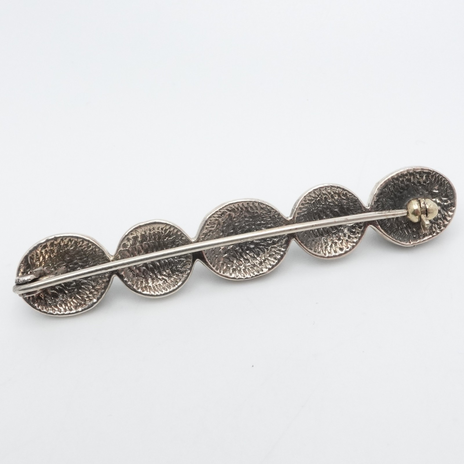 Silver Pave Marcasite Amethyst Tiger’s Eye Jade Scarab Bar Brooch Pin