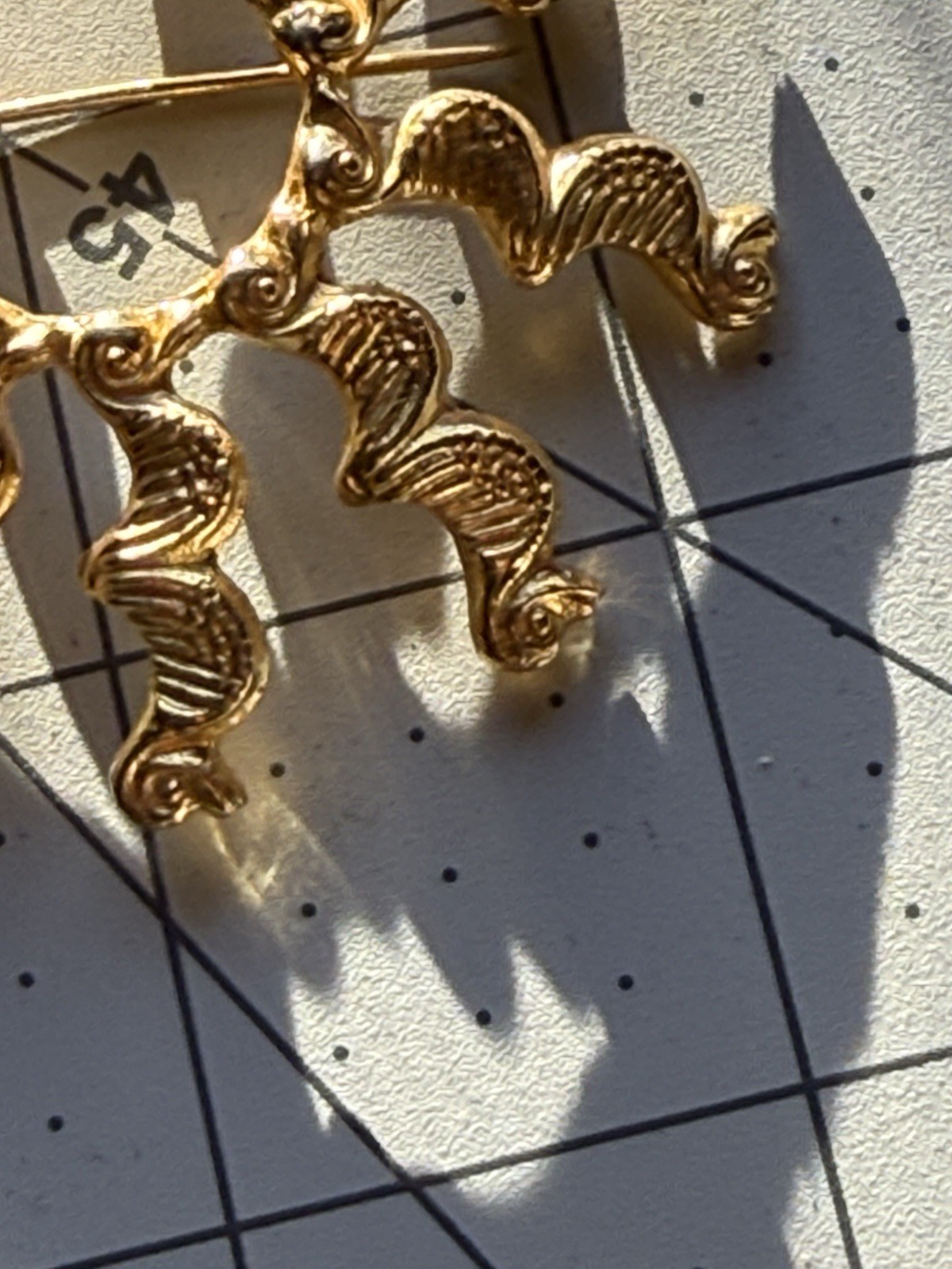 VTG Alva Museum Replica Celtic Celestial Sun Fashion Brooch, Gold-tone, Marked