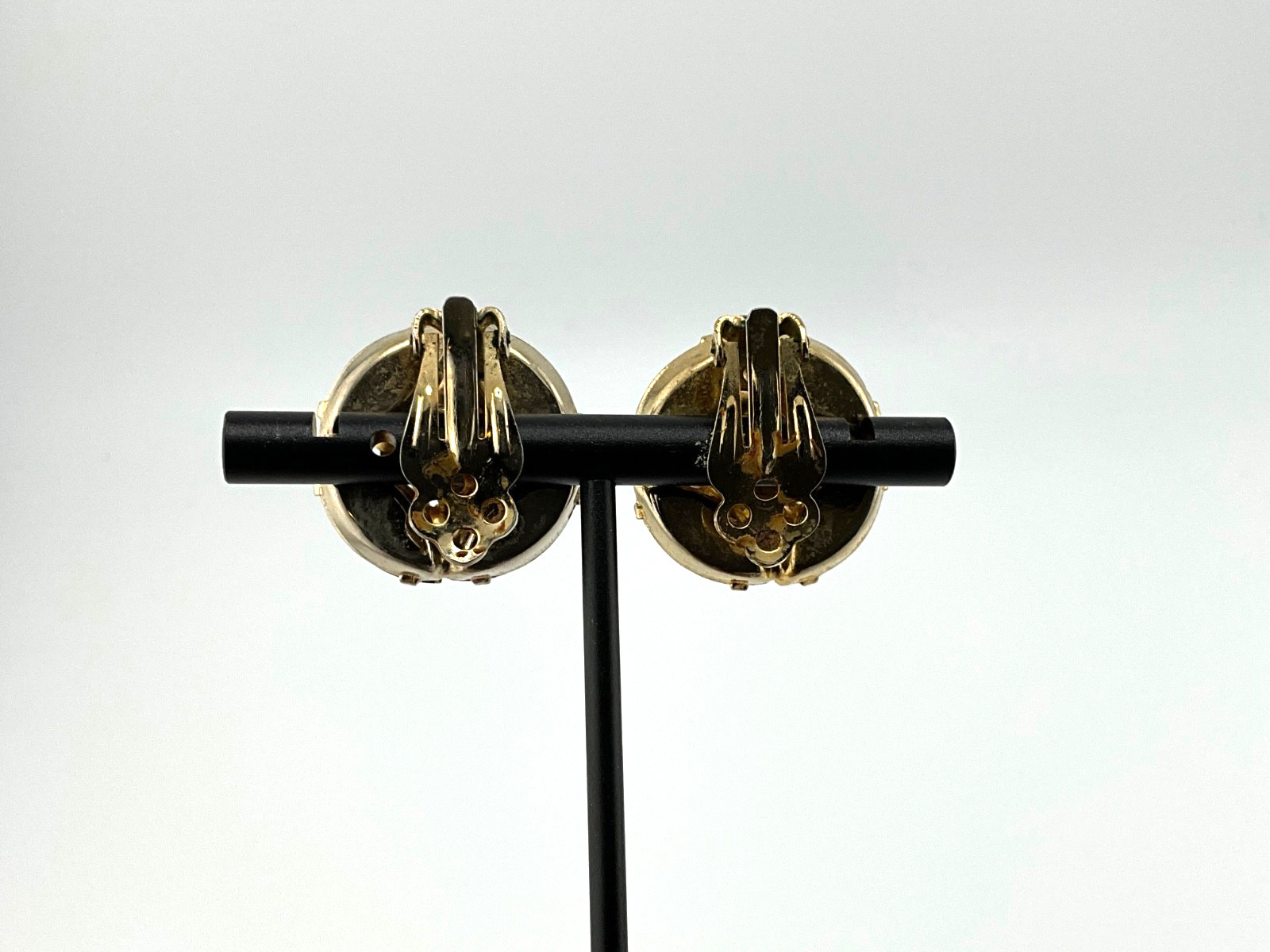 Vintage Aurora Borealis Crystal Earrings Mid Century Hollywood Regency Glam