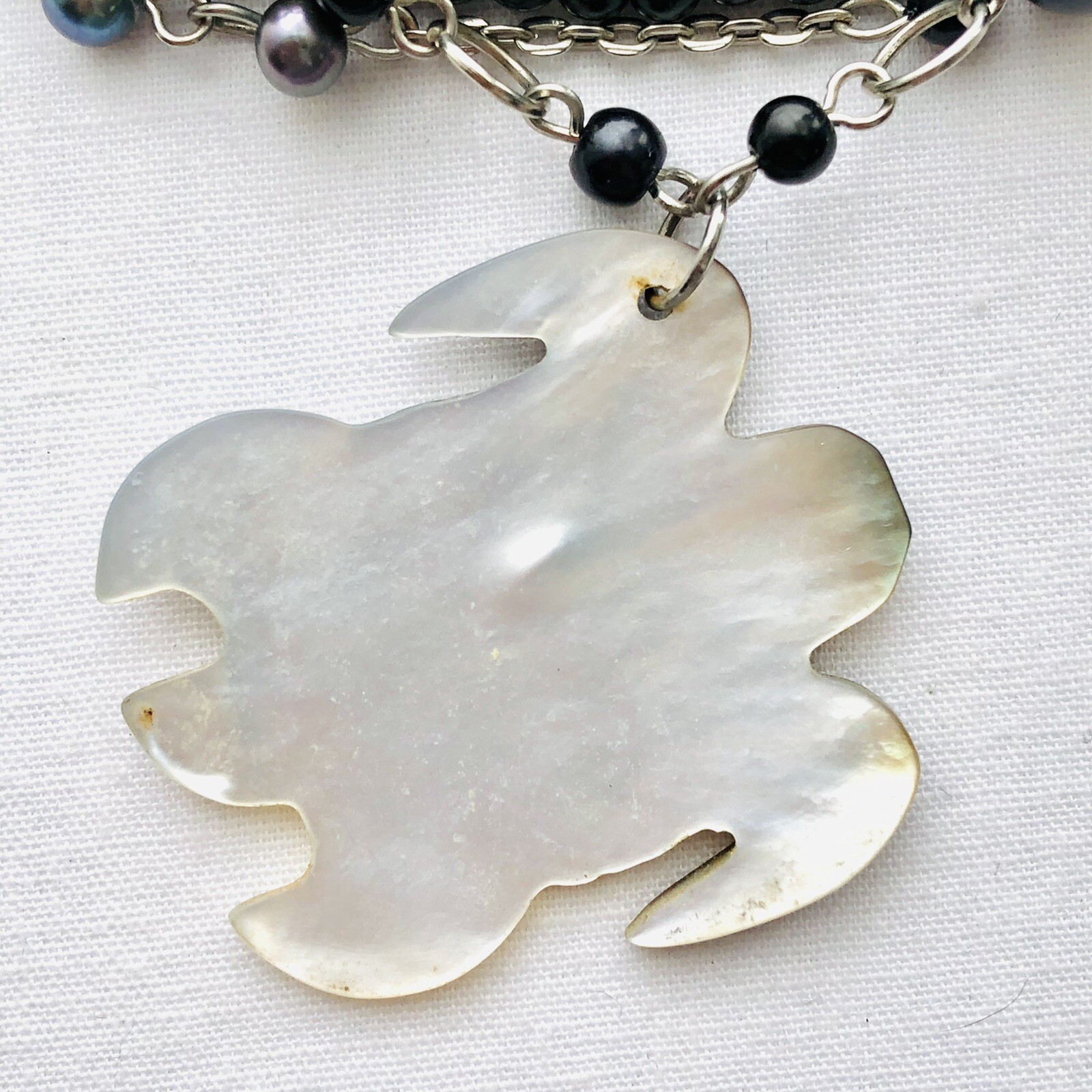 Turtle Charm Bracelet Freshwater Pearl Nautical Beach Ocean Animal Jewelry 8”