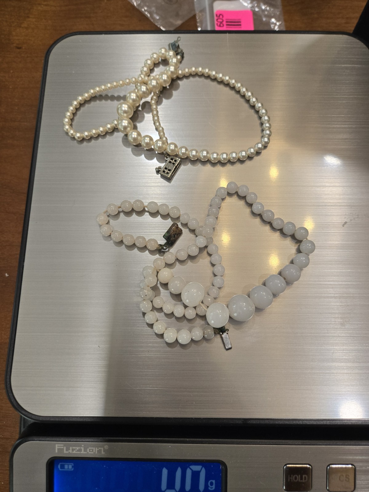 Antique all Natural Pearl Necklace strand 17″ Every Pearl Is different