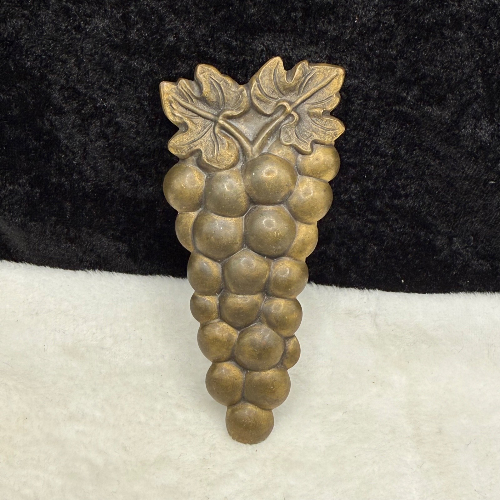 Vintage Brass Grape Cluster Brooch