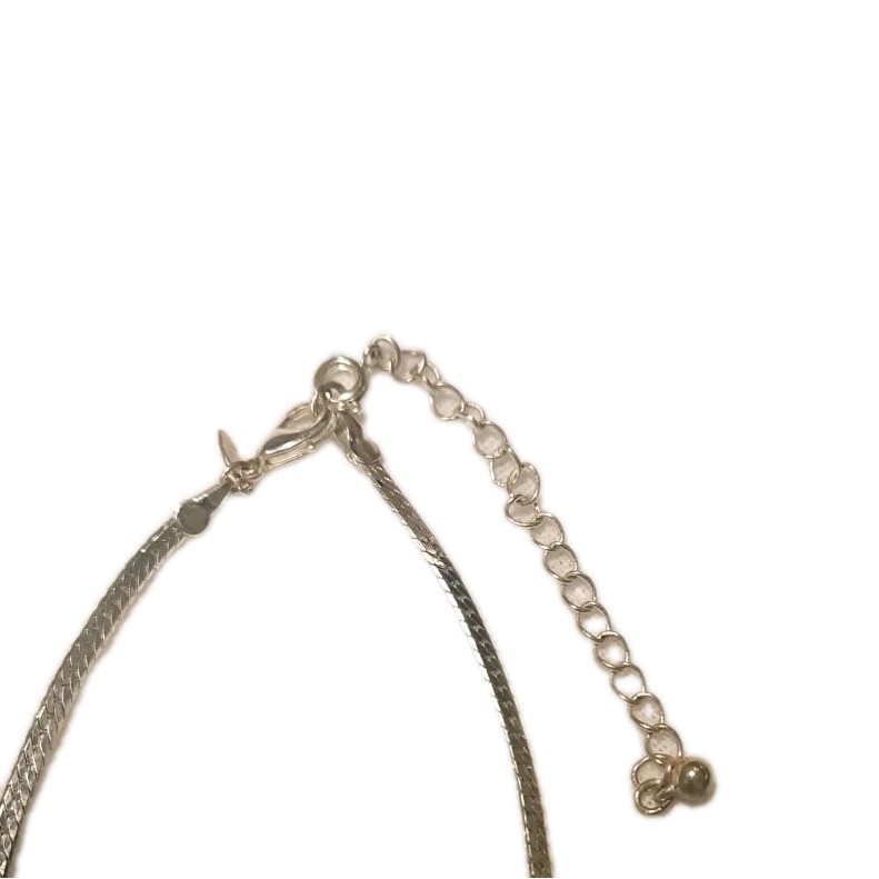 Avon Rhinestone Bib Necklace 16″ Gold Tone Herringbone Chain 3″ Extender
