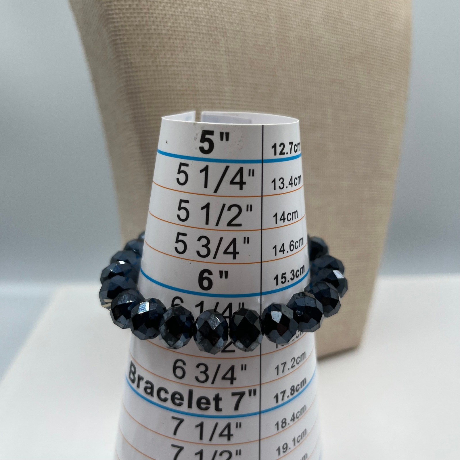 Vintage Faceted Glass Bead Jewelry Set – Graduated Necklace & 3 Stretch Bangles