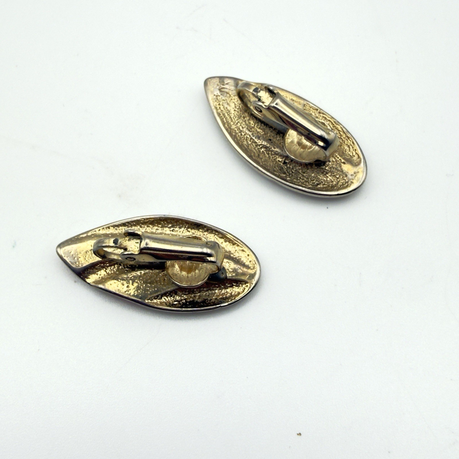 Vintage Clip On earrings Lot Nautical Red White Blue Hoop Button Retro 10pr USA