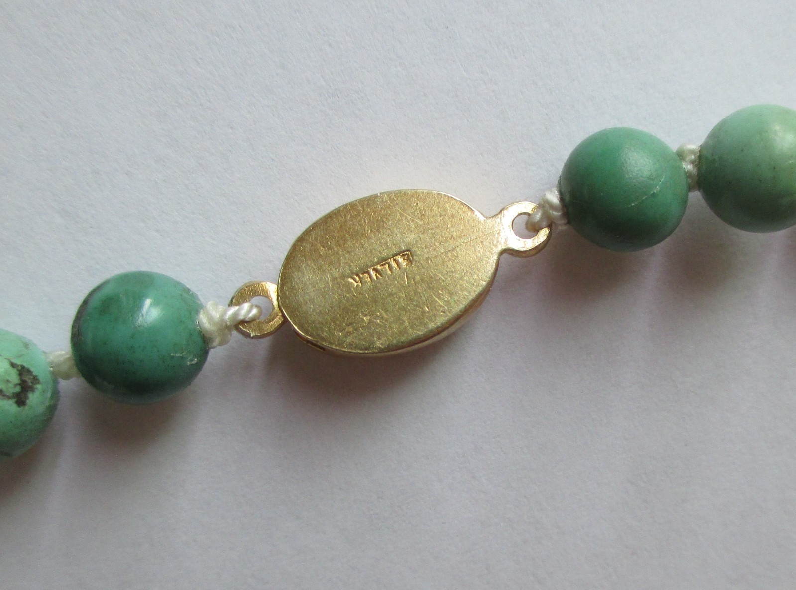 VINTAGE CARVED SHOU BARREL CONCH SHELL CORAL TURQUOISE BEAD NECKLACE STERLING