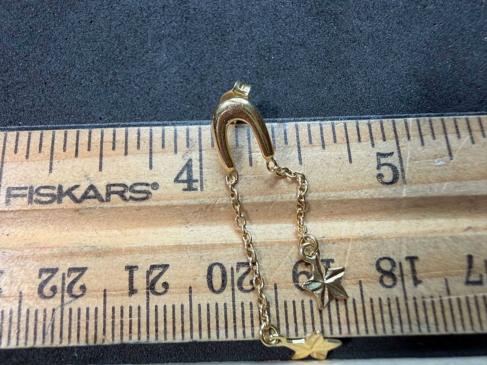 1.69g Vintage Sterling Silver 925 Star Dangle Chain Drop Earrings Jewelry M
