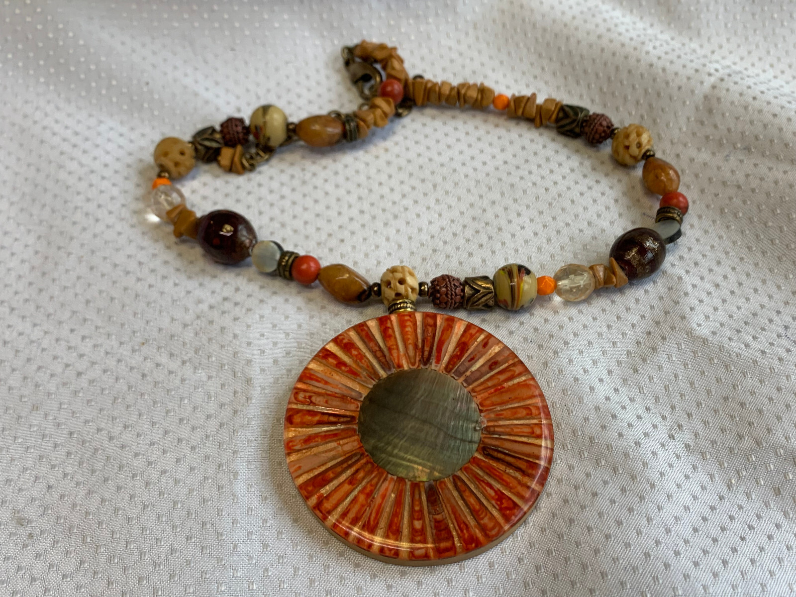 Chico’s Costume Jewelry Lot Necklaces Beaded Earthtones Layering Pieces