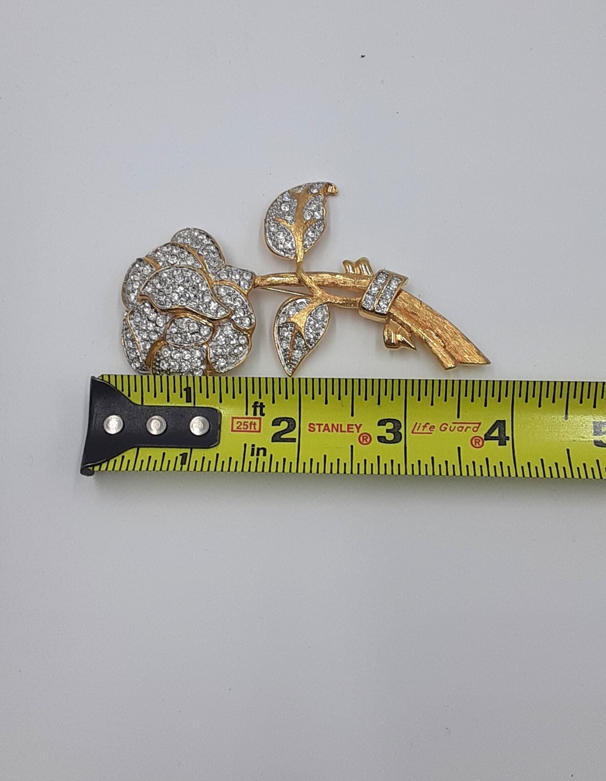 Vintage Signed Nolan Miller Stunning Rose Brooch Called the “Pavé Rose Pin”