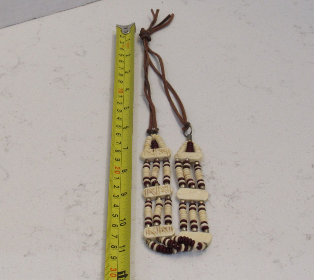 Vintage Multistrand Earthy Bead Necklace Natural Hippie Boho Skater Surfer Earth