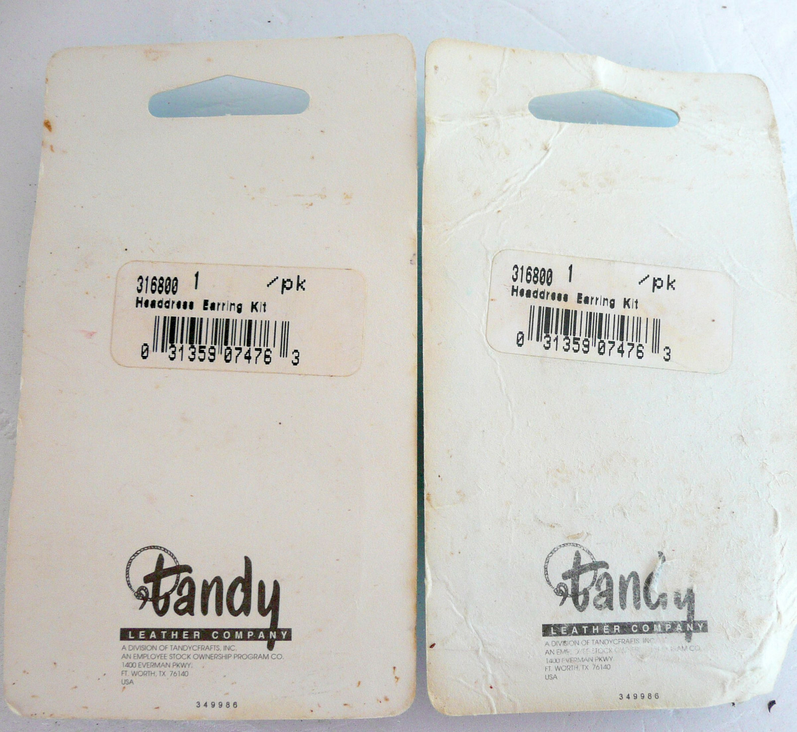 2 SETS VINTAGE TANDY HEADDRESS PIERCED EARRING KITS BEADS FEATHER DROPS CRAFT