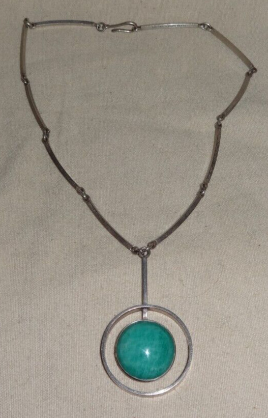 Niels Erik Pendant Choker Necklace Sterling Silver Denmark N.E. From