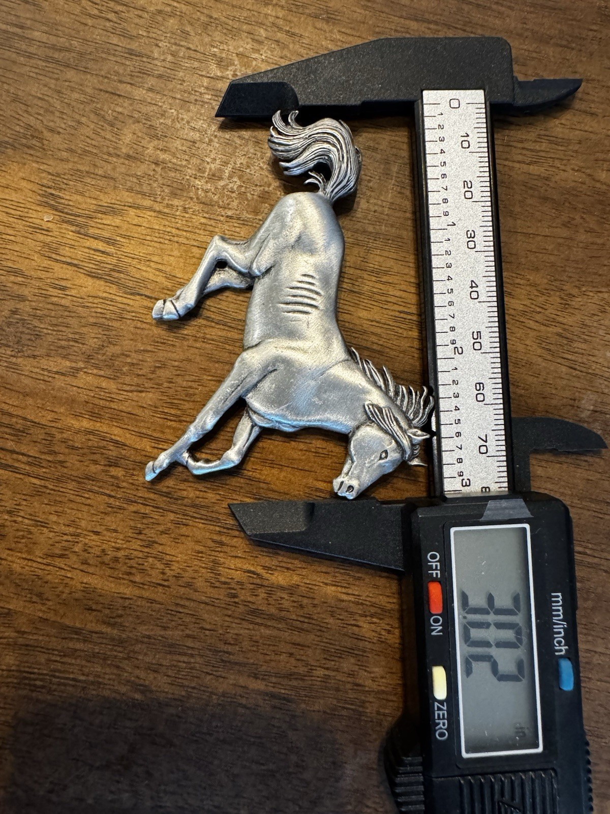 JJ Jonette Jewelry Silver Tone Running Horse Brooch Pin