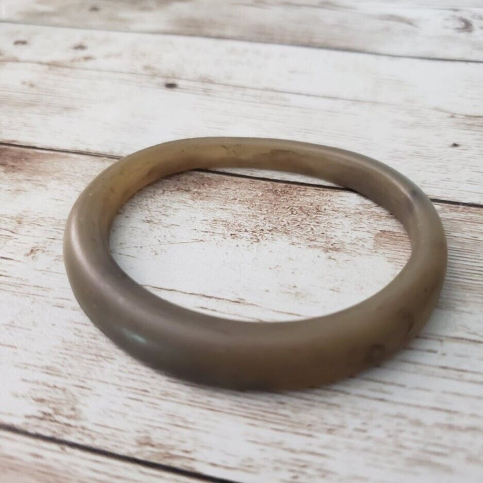 Vintage Pendant – Tan Oval (No Chain Included)