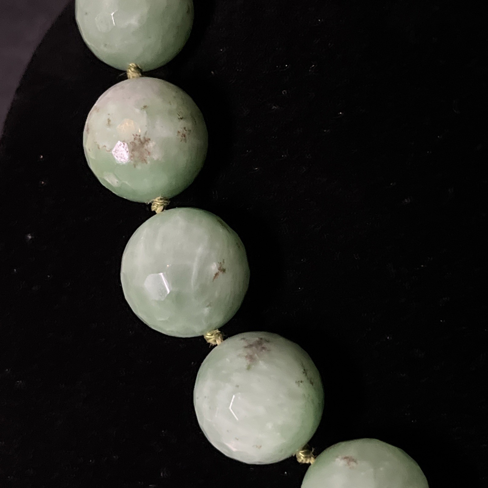 Vintage Estate Large Green Chrysoprase Beaded Necklace Bracelet Earrings Set