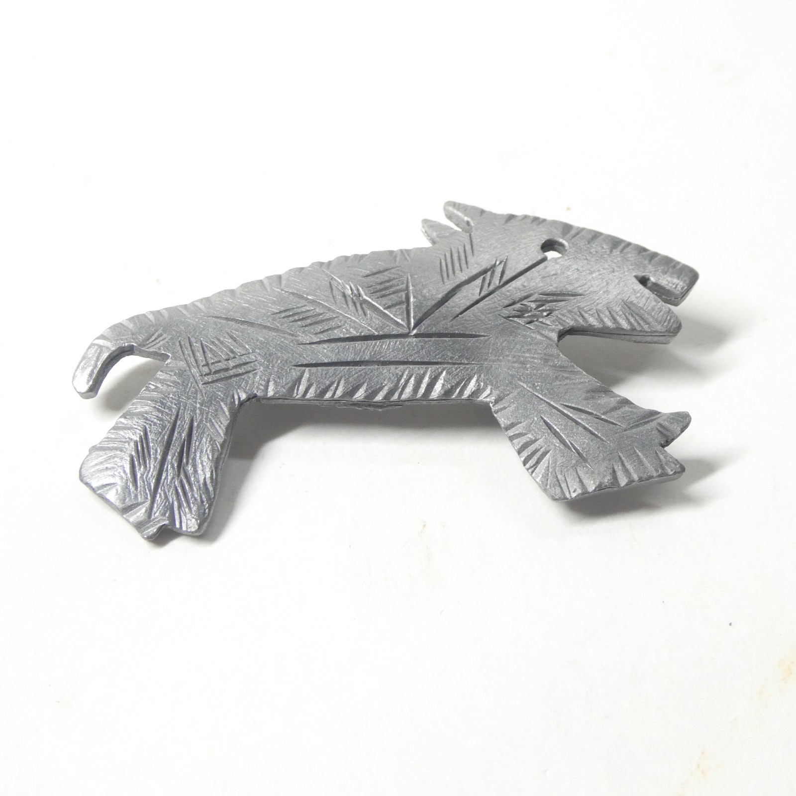 Wolf Dog Pin Pewter Signed Ultra Craft Vintage 1980s 1990s