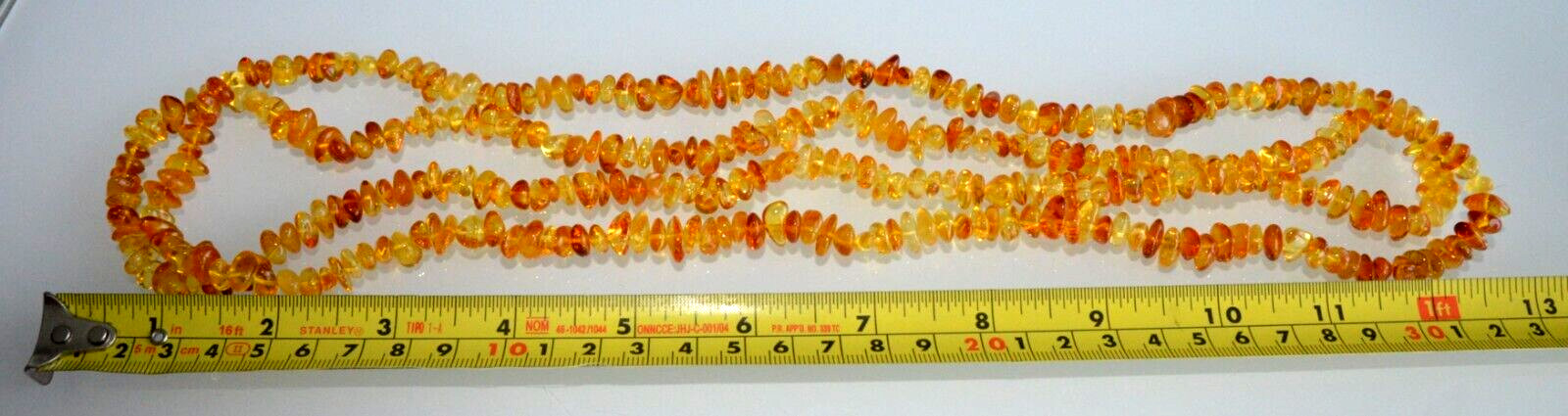 ✅135 cm=46gr RUSSIAN SOVIET BALTIC AMBER BEAD NECKLACE 琥珀 BRACELET STONE PENDANT