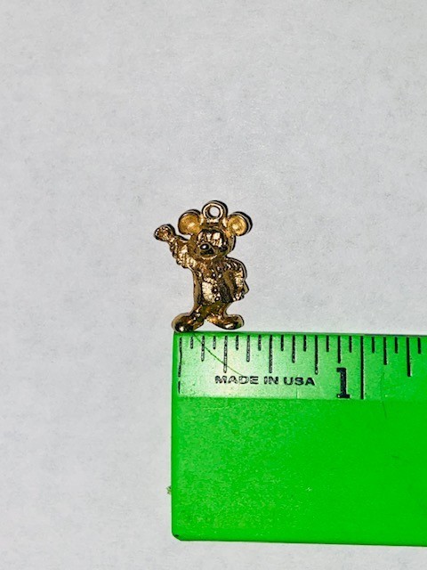 Vintage mid-century 14k yellow gold Disney charm/pendant features Micky Mouse