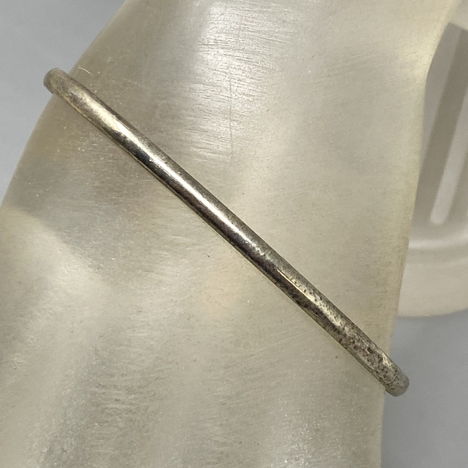 Vintage Turquoise Inlay Kokopelli Bangle Mexico Silver Unsigned Hook Clasp 7.25″