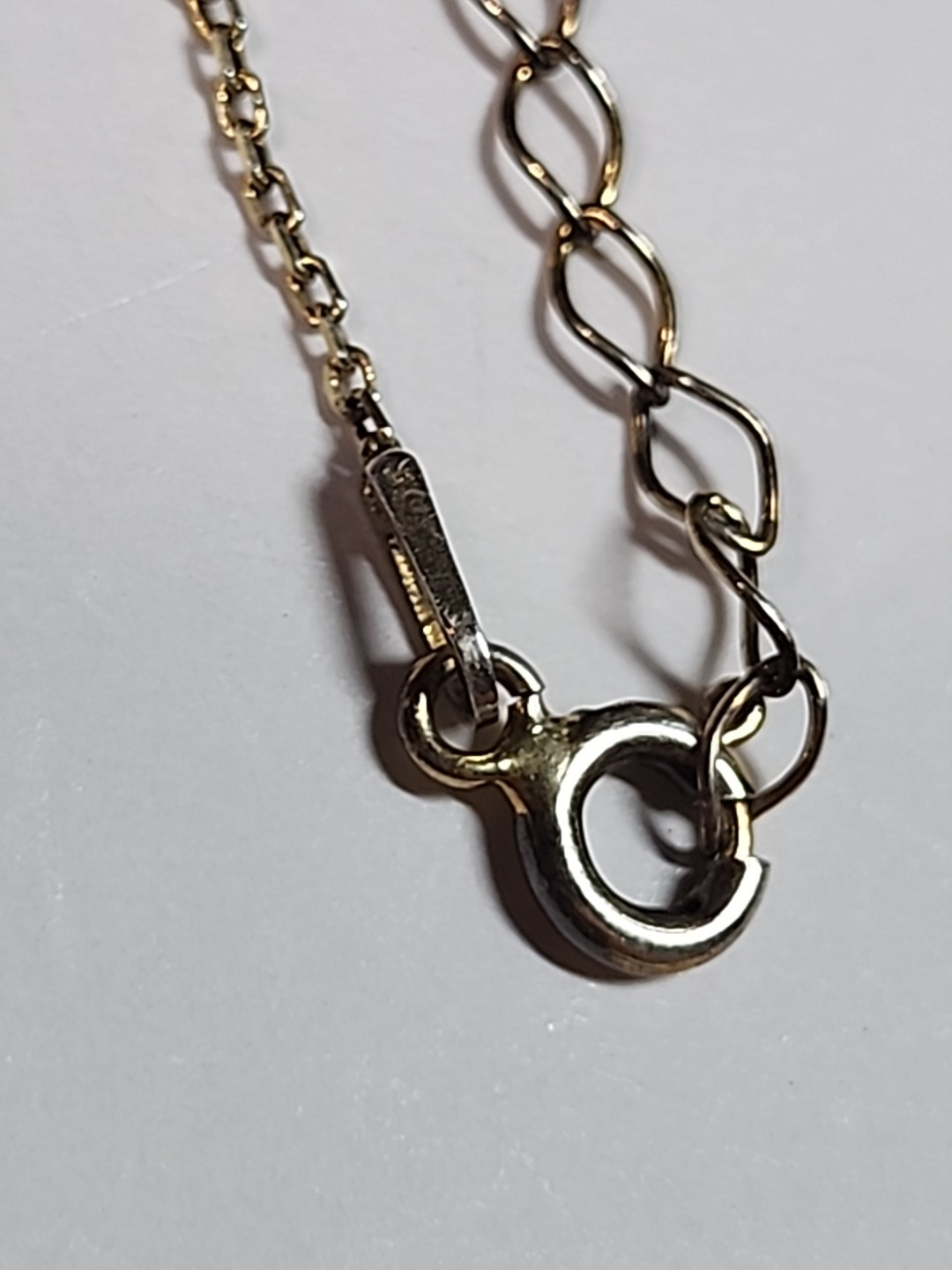 Rainbow Cluster Stones Teardrop Pendant Gold Over .925 Silver 17.5″ Necklace