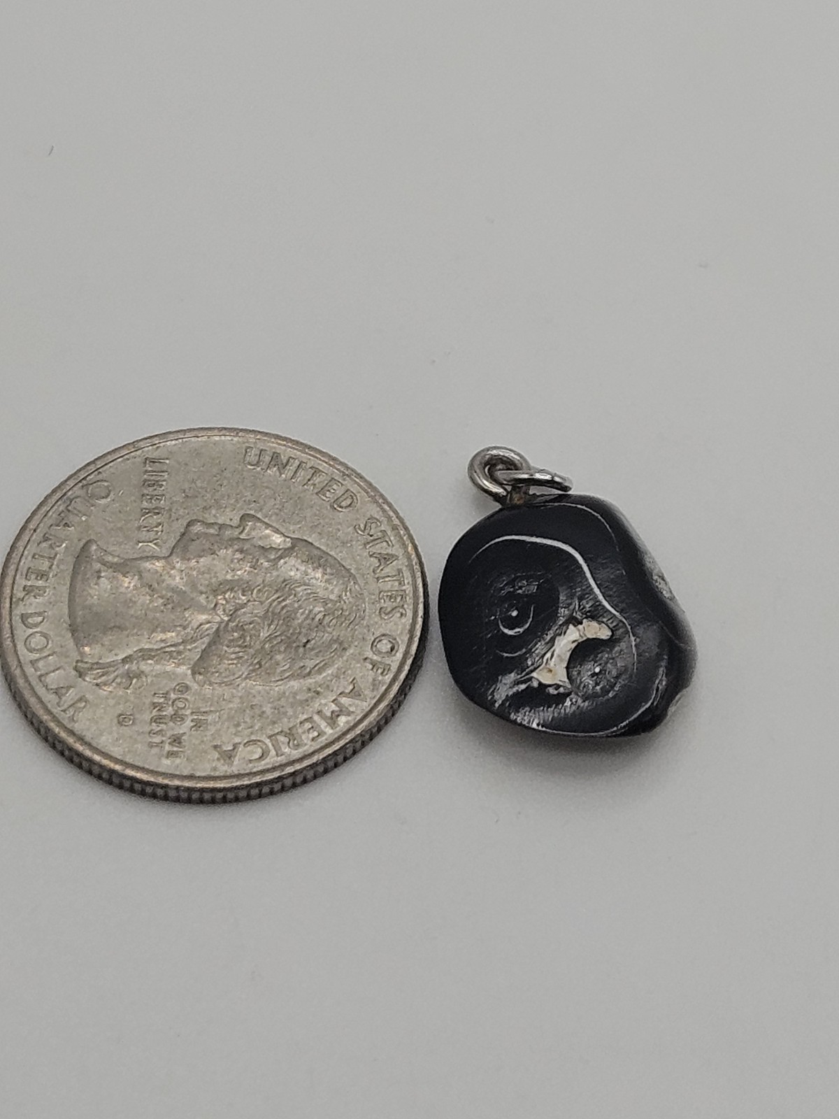 Vintage Black Coral Pendant