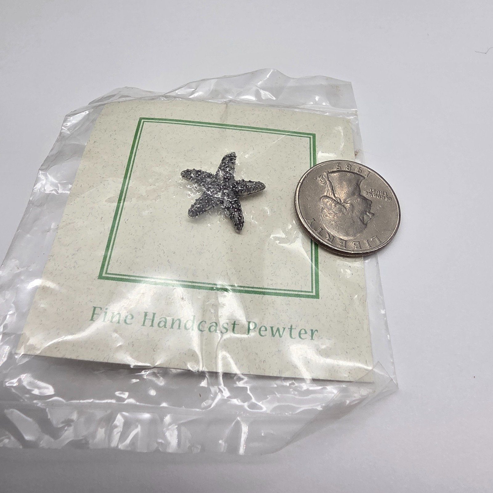 Jim Clift Design 2005 Starfish Fine Handcast Pewter 3/4″ Lapel Pin