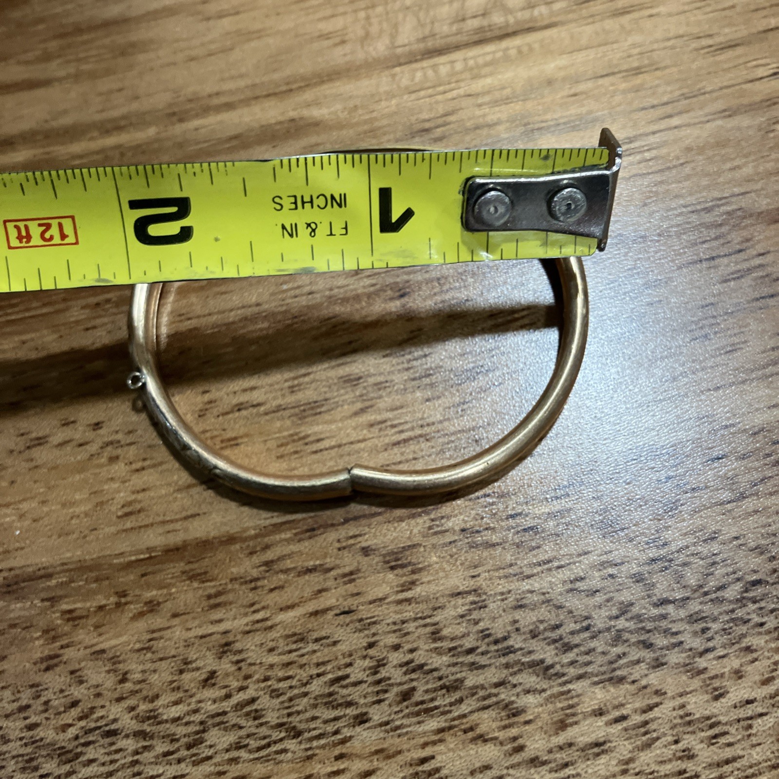 Antique Gold Filled Baby / Child Hinged Bangle Bracelet Unmarked From Estate