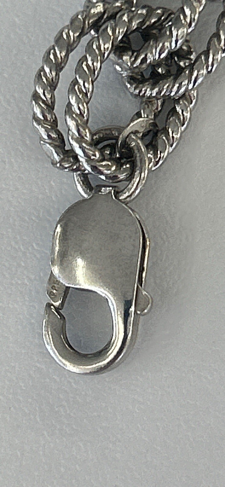 925 Sterling Silver Vintage Double Rolo Link Bracelet 8”