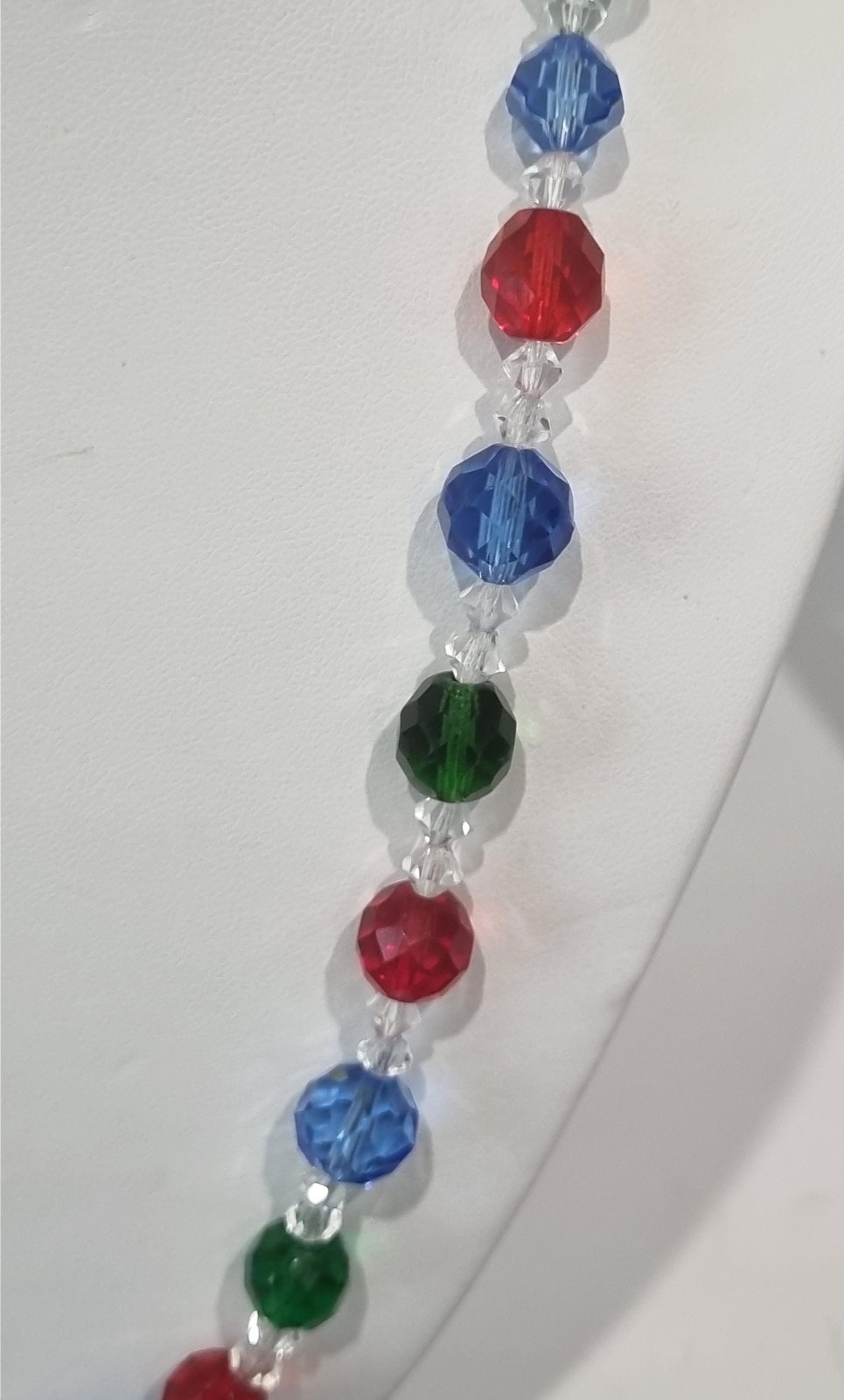 Antique c1930s Mardi Gras Glass Necklace Original Tag Bijoux de Boheime Video