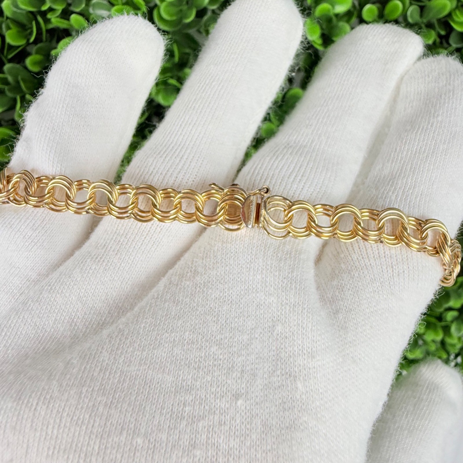 Vintage Krementz Gold Filled Plated or Overlay Starter Charm Bracelet w/ Charm