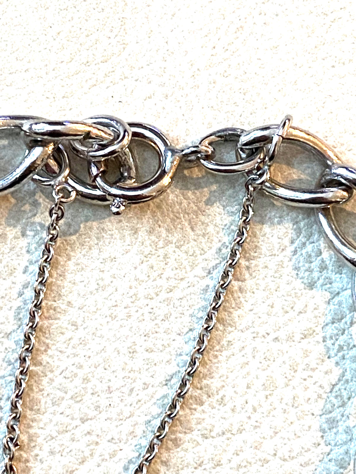 Vintage Large Link Starter Charm Bracelet Sterling Silver 7-1/4” unisex