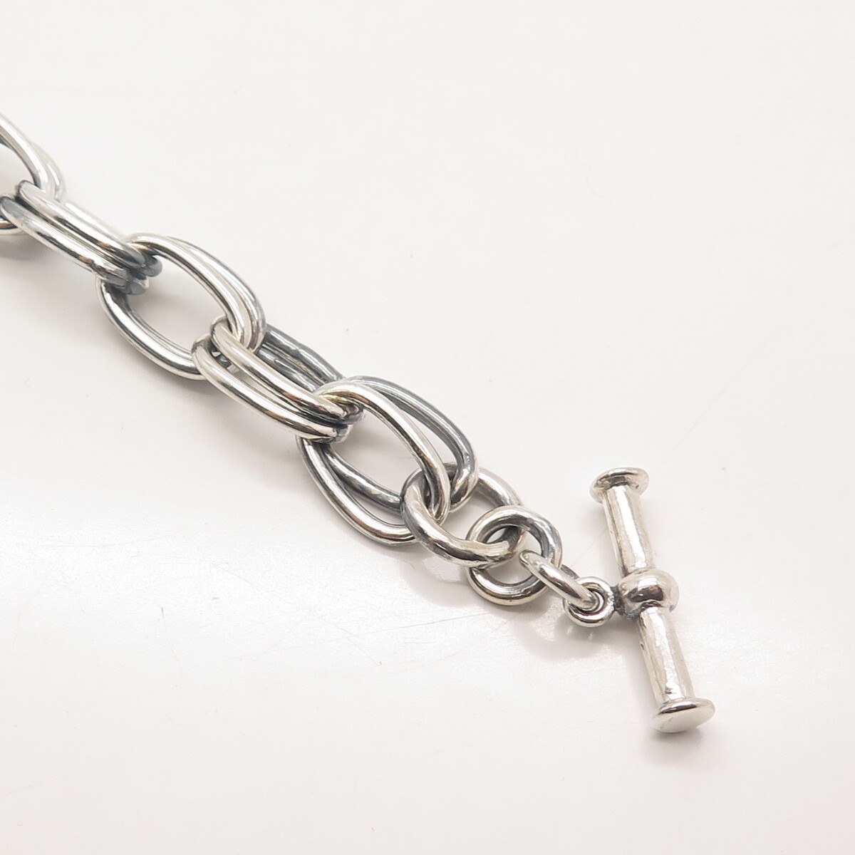 925 Sterling Silver Vintage Double Rolo Link Bracelet 6.5″