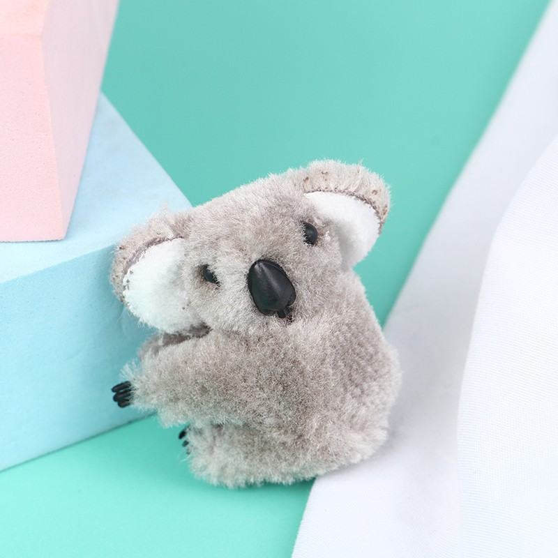 Cartoon 3D Plush Koala Hairpin Photo props Hair Clip Bag Accessories Daily Decp9