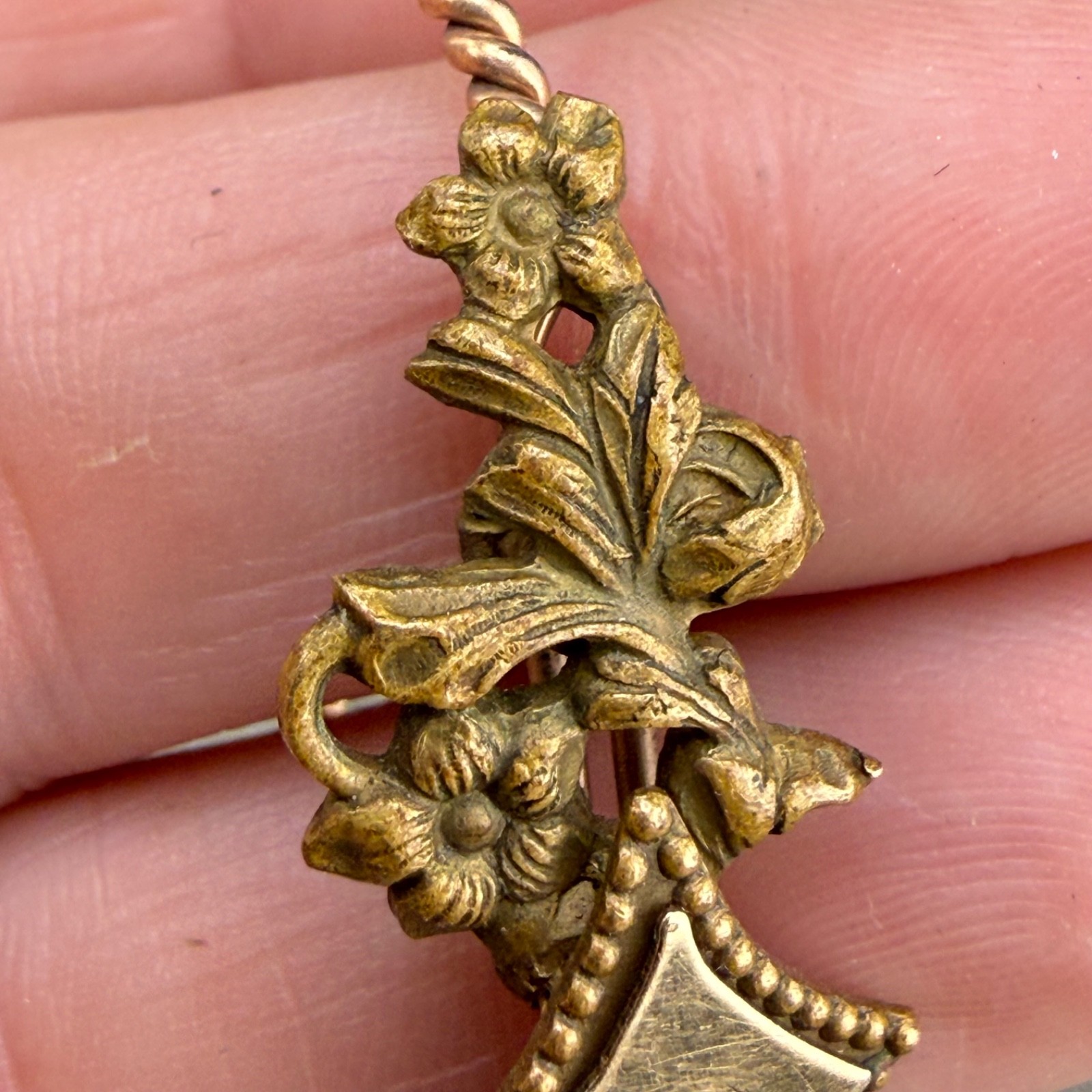 Vintage Gold Filled Engraved Bracelet 6.5”