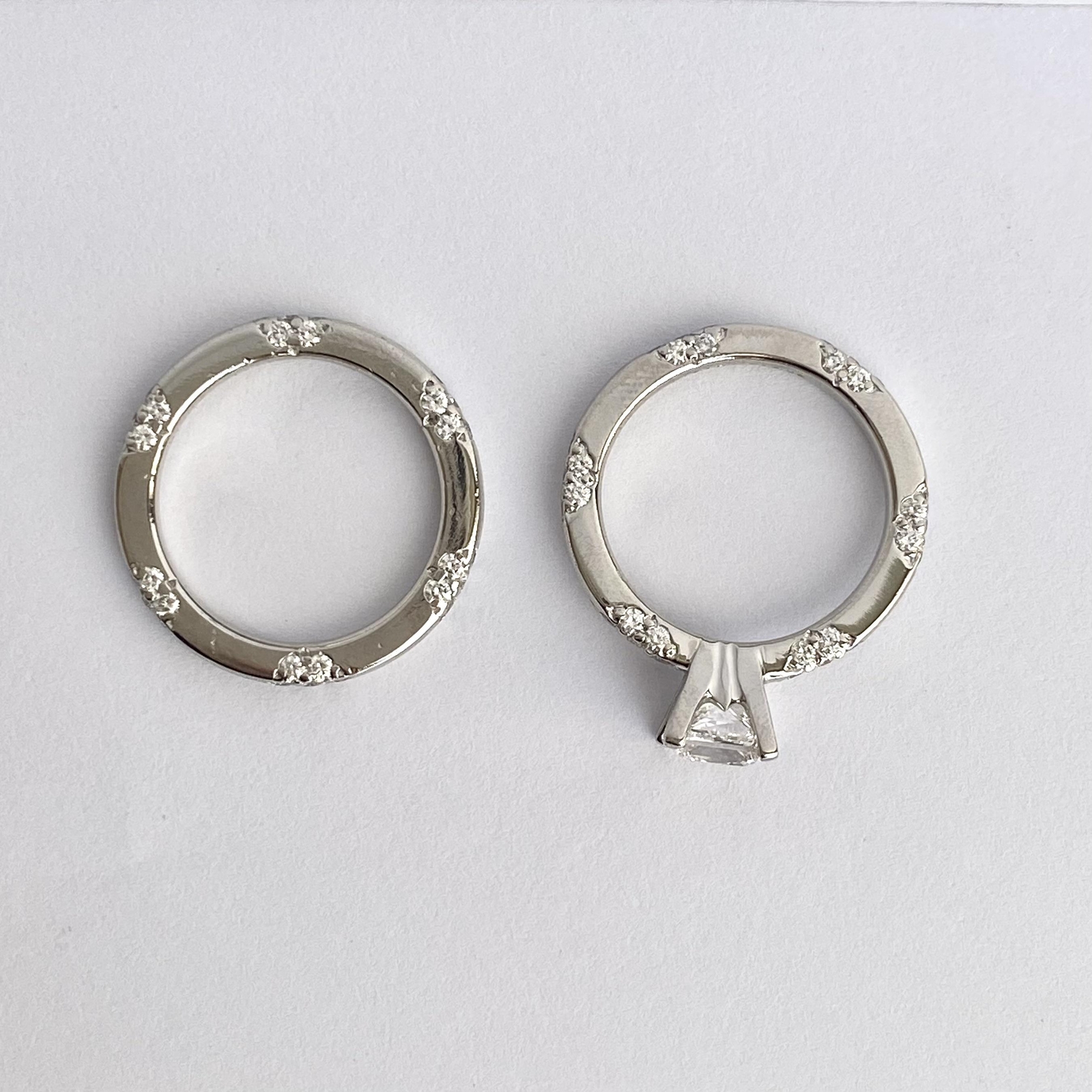 Michael Barin in Platinum Diamond Ring Set 12G GIA SI2