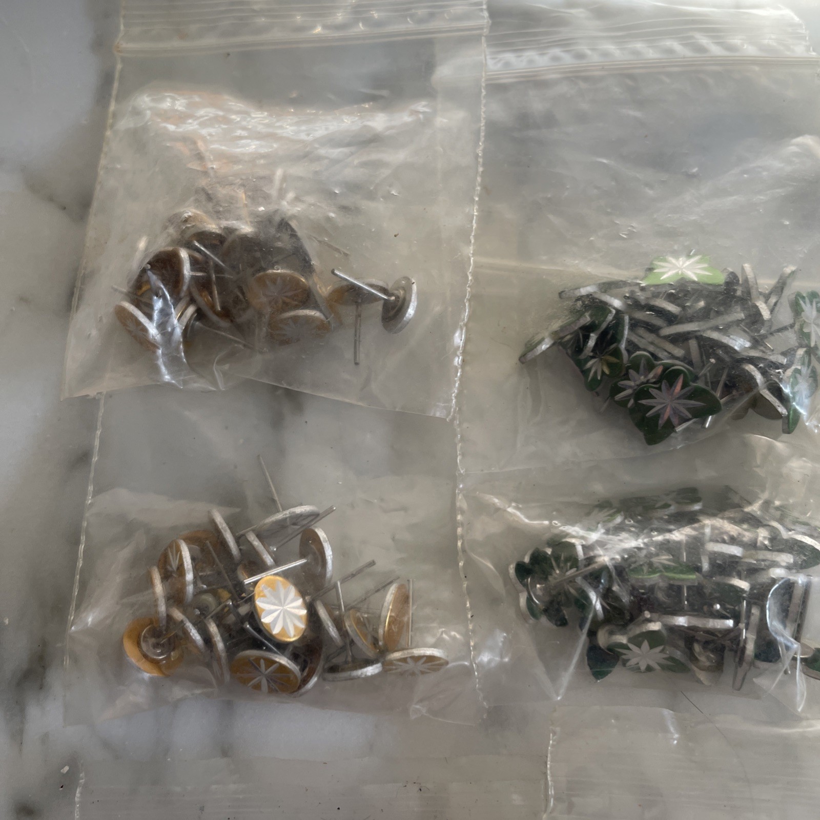 96 Pair Vintage Assorted Aluminum Earrings