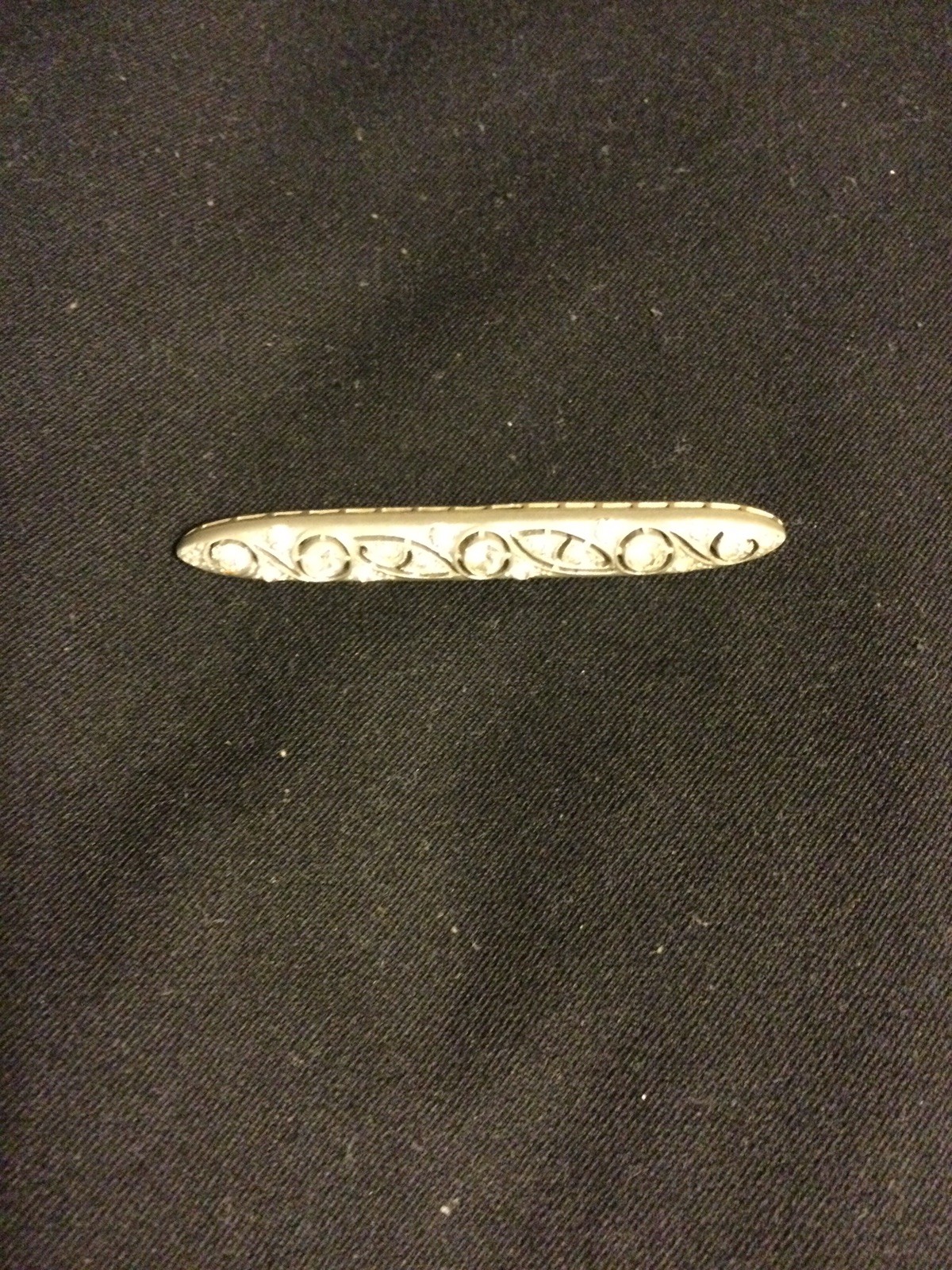 Vintage Silverite Art Deco Brooch with Rhinestones