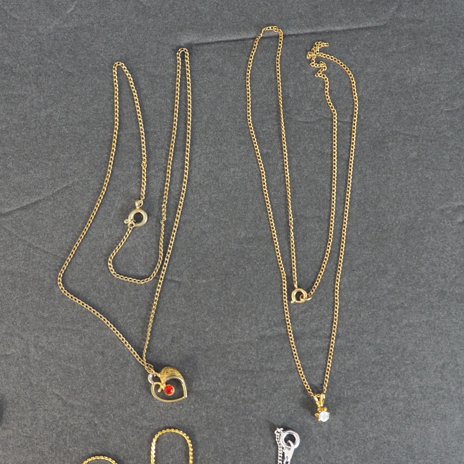Vintage Dainty Pendant Necklace Gold Silver Tone Mixed Lot 8 Everyday Minimalist