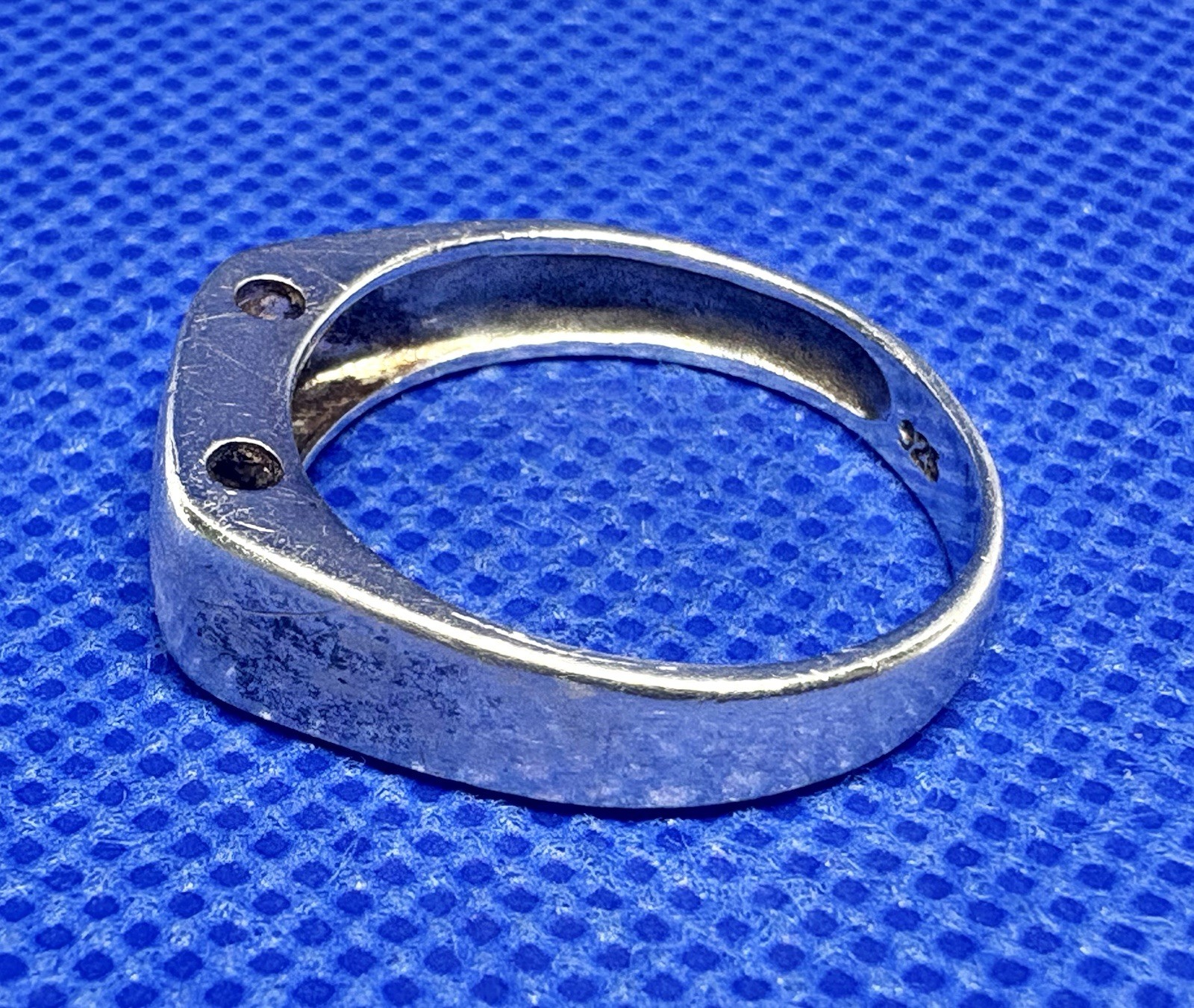 A28 Minimalistic Modernist 925 Silver Ring 3.69g Size 10 Vintage 1960s USA